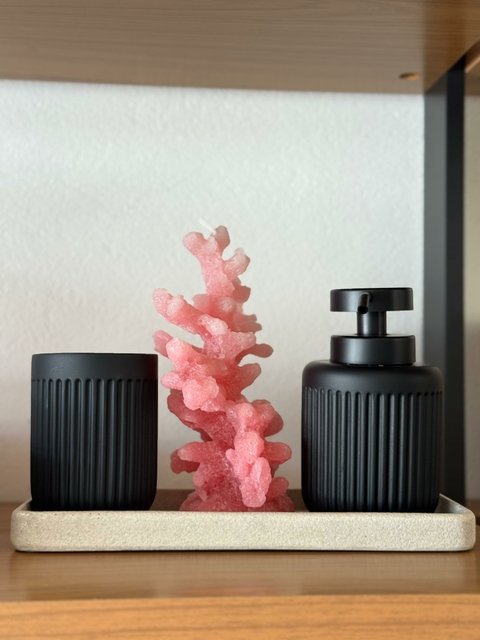 Kit Banheiro Cimento Preto