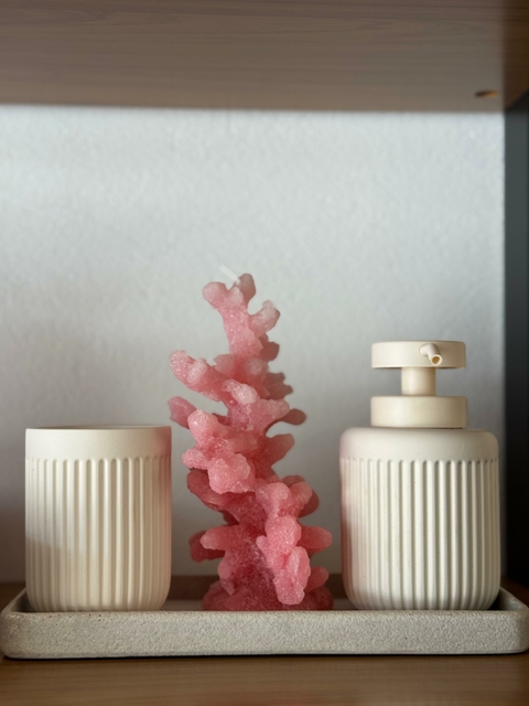 Kit Banheiro Cimento Off-White