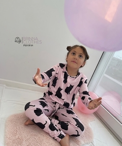 pijama niña gatito pink - comprar online