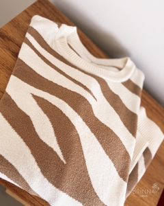 Acebrado en blanco y beige - comprar online