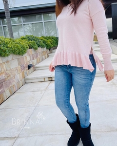 Sweater rosa con cierres - tienda online