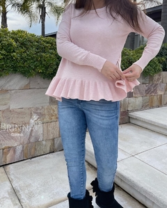 Sweater rosa con cierres - comprar online