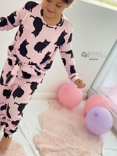 pijama niña gatito pink - tienda online