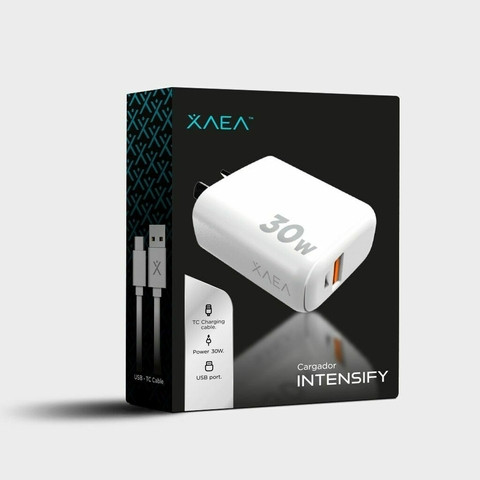 Cargador 30W XAEA Intensify 1 Puerto + 1 Cable Tipo C