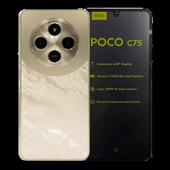 Celular Xiaomi Poco C75 Gold & Green & Black 4G - SLTech