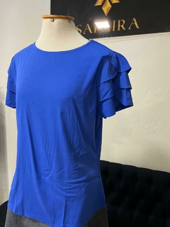 Blusa em Viscose manga pétalas - 1140528 - loja online