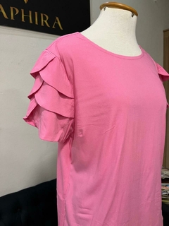 Blusa em Viscose manga pétalas - 1140528 - Saphira Moda Evangélica
