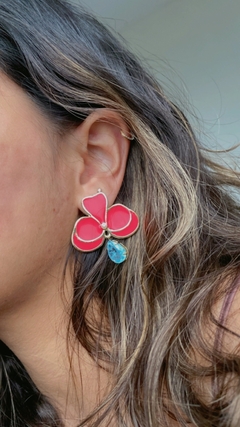 Brinco Orquídea com Pedra Fusion - comprar online