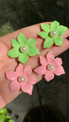 Brinco Flor Esmaltada