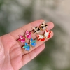 Brinco Borboletinha Esmaltada Semijoia