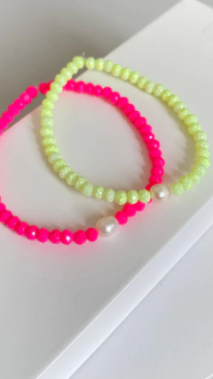 Pulseira de Cristal com Pérola de Água Doce - Loja Fresa