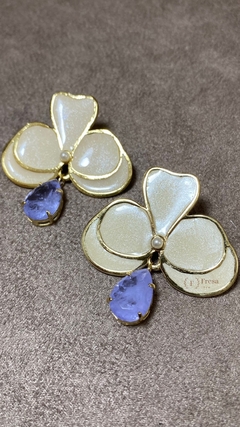 Imagem do Brinco Orquídea com Pedra Fusion