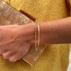 Pulseira Cordão Baiano 3mm Semijoia na internet
