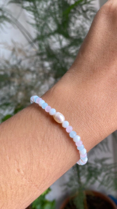Imagem do Pulseira de Cristal com Pérola de Água Doce