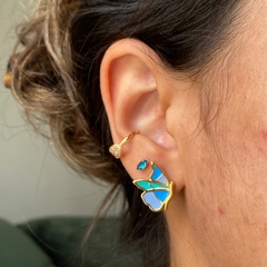 Brinco Borboletinha Esmaltada Semijoia - loja online