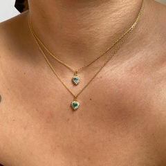 Gargantilha Coração Cravejado Princess Semijoia - comprar online