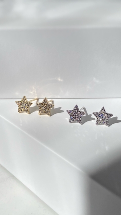 Brinco Estrela Cravejada Semijoia