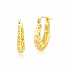 Argola Arabescos Semijoia - comprar online