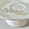 Brinco Round Glam Semijoia