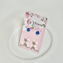 Dupla de brincos em Prata 925 - comprar online