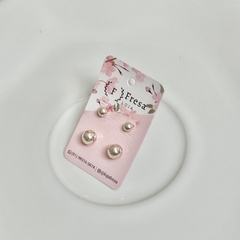Dupla Brincos Bolinhas - Prata 925 - loja online