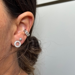 Brinco Round Glam Semijoia - Loja Fresa