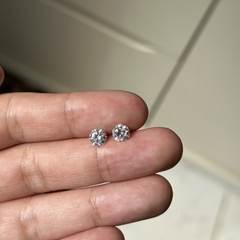 Ponto de Luz Lapdação Brilhante 6mm - Prata 925 - Loja Fresa
