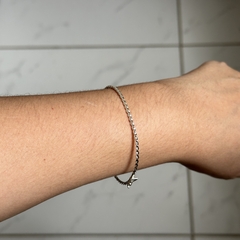 Bracelete Tubo Torcido - Prata 925 - loja online