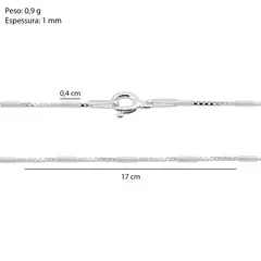 Pulseira barrinhas - Prata 925 - loja online