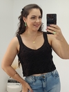 REGATA CROPPED RENDADA - PRETO - comprar online