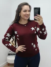 BLUSA SUÉTER ESTRELA - VINHO - comprar online