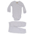 Conjunto Bebê 2 Peças Branco Canelado/Malha Lyan Sonho Meu – Body Manga Longa + Calça