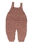 Jardineira Tricot Bebê Rosê com Lacinho