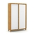 Roupeiro 2Pts Correr Nature Freijo/ Branco Soft /Eco Wood (Ref 71048)