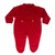 Macacão Tricot Bebê Vermelho com Pé e Botões – Toque Macio