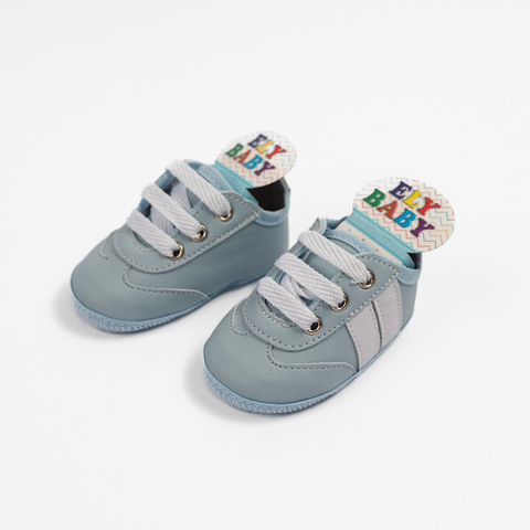 Tênis Bebê Menino Ely Baby Azul com Cadarço