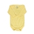 BODY BEBÊ CANELADO MANGA LONGA AMARELO SOPHI BABY