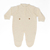 Macacão Tricot Bebê Off White com Pé e Botões – Toque Macio
