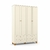 Roupeiro 4Pts Zupy Off White/Eco Wood SM (Ref 70757) (71279)