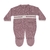 Macacão Tricot Bebê Feminino Lilás - Manga Longa