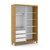 Roupeiro 2Pts Correr Nature Freijo/ Branco Soft /Eco Wood (Ref 71048) - comprar online