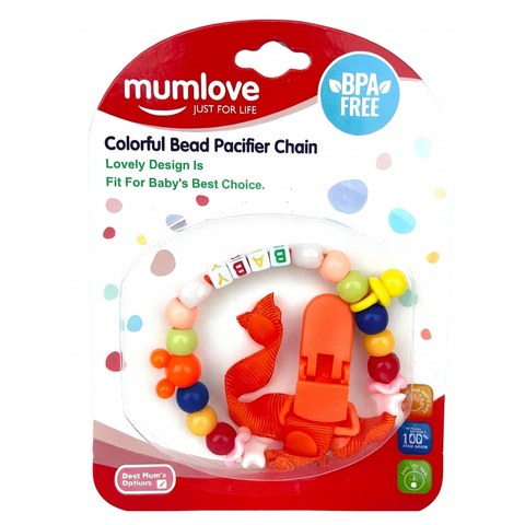 Prendedor de Chupeta Laranja - Mumlove