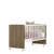 Berço DoceSonho Reto/Rodizio Qmovi Carvalho Toq Rustico/ Branco (Ref 3540.58) - comprar online