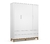 Roupeiro 4Pts Flow Branco Soft/Eco Wood (Ref 71218) na internet
