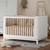 Imagem do Berço 3 em 1 Flow Laqueado Branco Soft com Mini Berço e Mini Cama (Ref 61791)