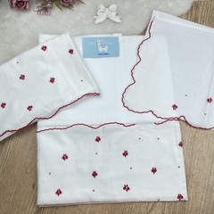 kit lençol de Berço Liz (cambraia de algodão)