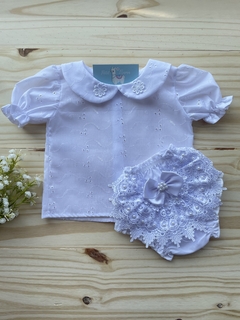 Conjunto Helena Bata Laise com Tapa Fralda