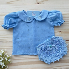 Conjunto Helena Bata Laise com Tapa Fralda na internet