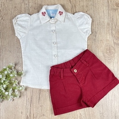 Conjunto Camila bordado flores