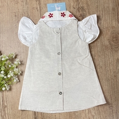 Conjunto Salopete com Bata - Petit Lhama Boutique Baby 
